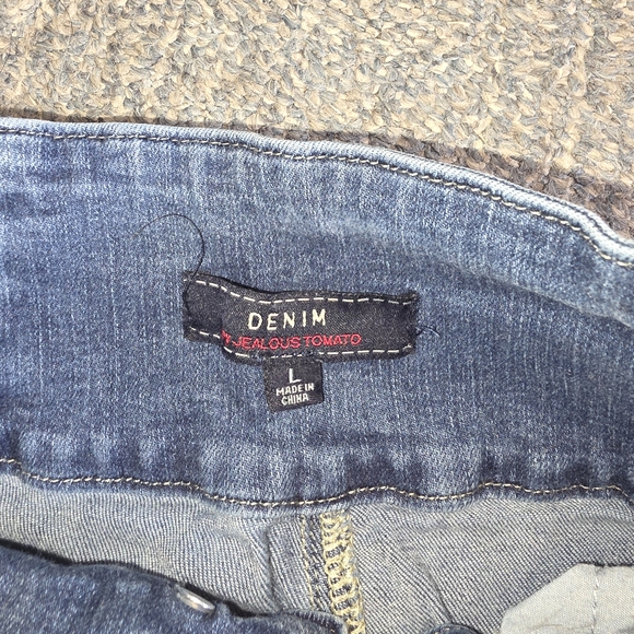 Jealous Tomato Blue Flare Leg Button Fly Jeans - Picture 5 of 7